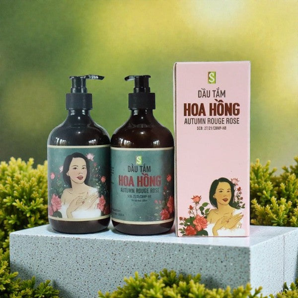 Dầu tắm Hoa Hồng - Rose shower oil 100ml - 500ml