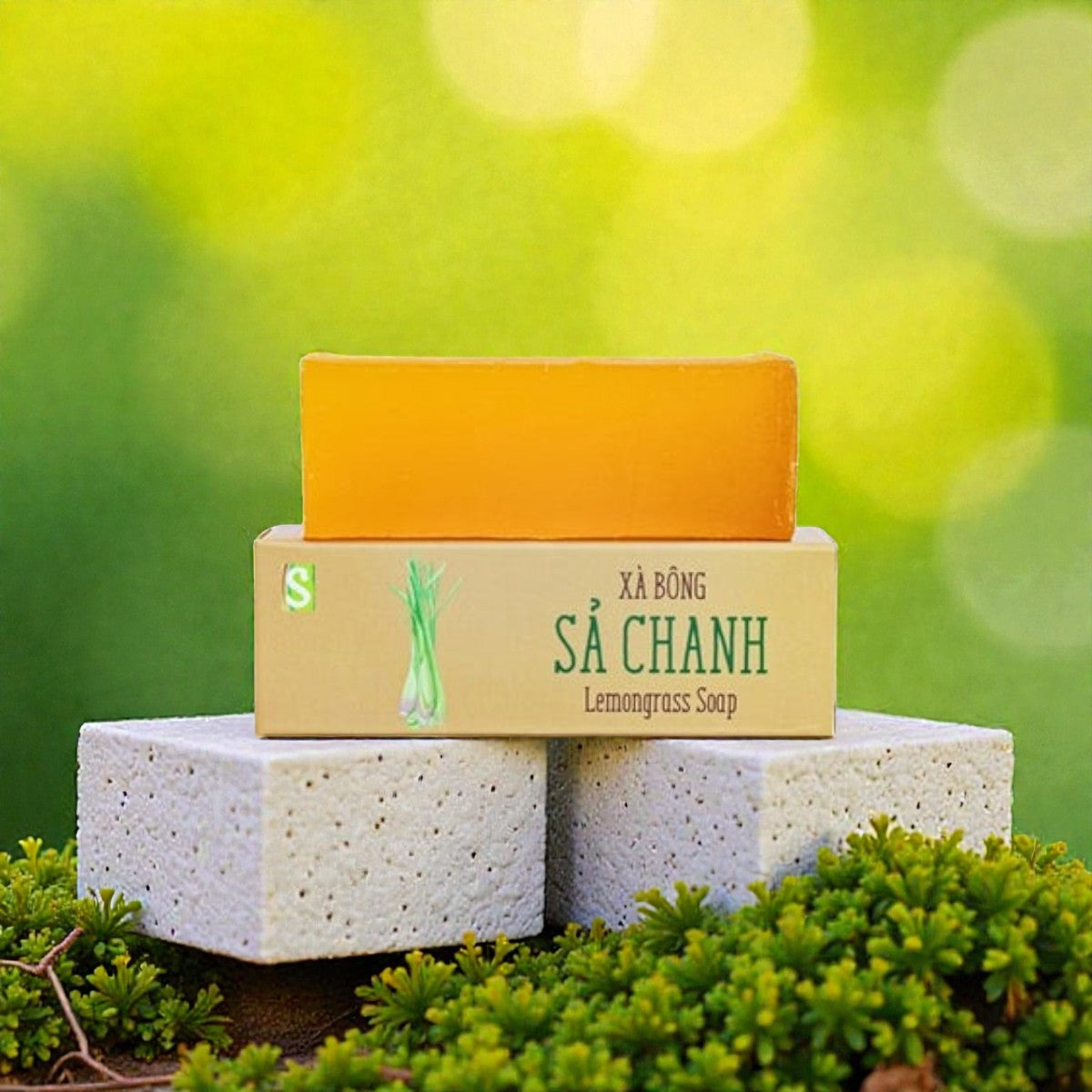 Xà bông Nghệ - Sả Chanh - Turmeric & Lemongrass soap 55g