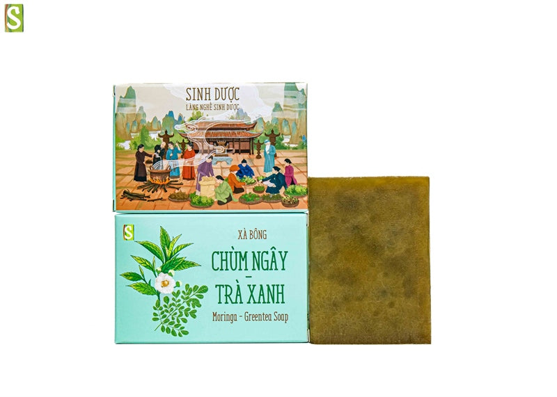 Xà bông Chùm Ngây - Trà Xanh - Moringa & Greentea Soap 110g