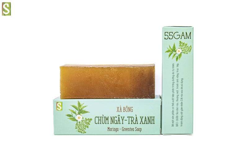 Xà bông Chùm Ngây - Trà Xanh - Moringa & Greentea Soap 55g