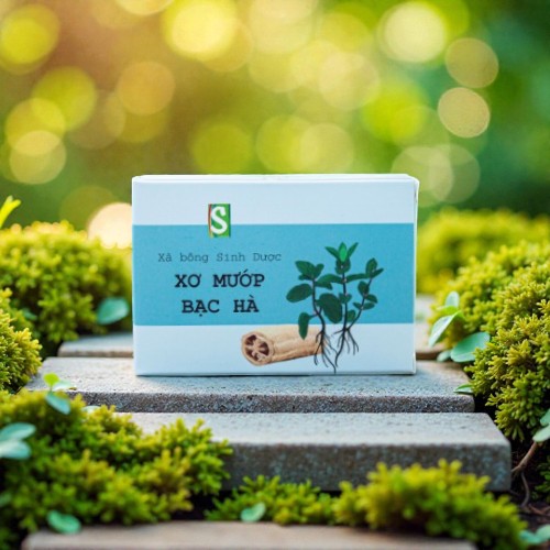 Xà bông Xơ mướp Bạc Hà - Loofah & Mint Soap 120g