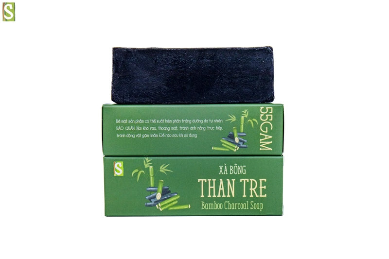 Xà bông than tre - Bamboo charcoal soap 55g