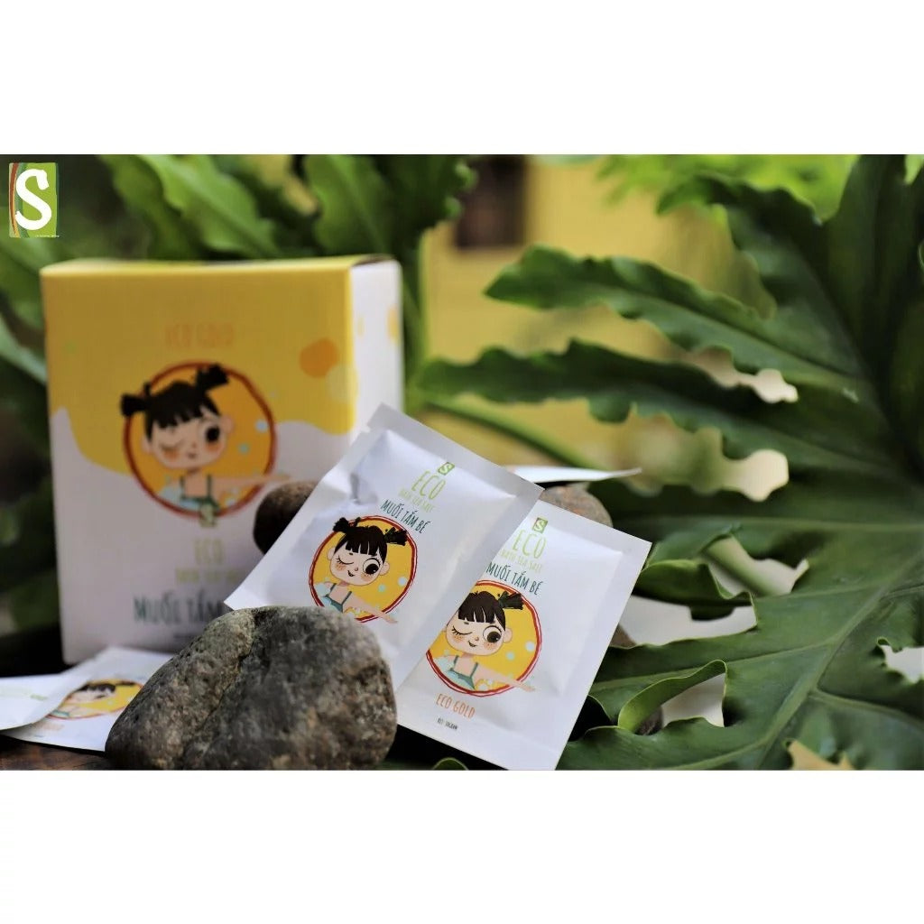 Muối Tắm Bé Eco Gold 10g (Hộp 30 gói)